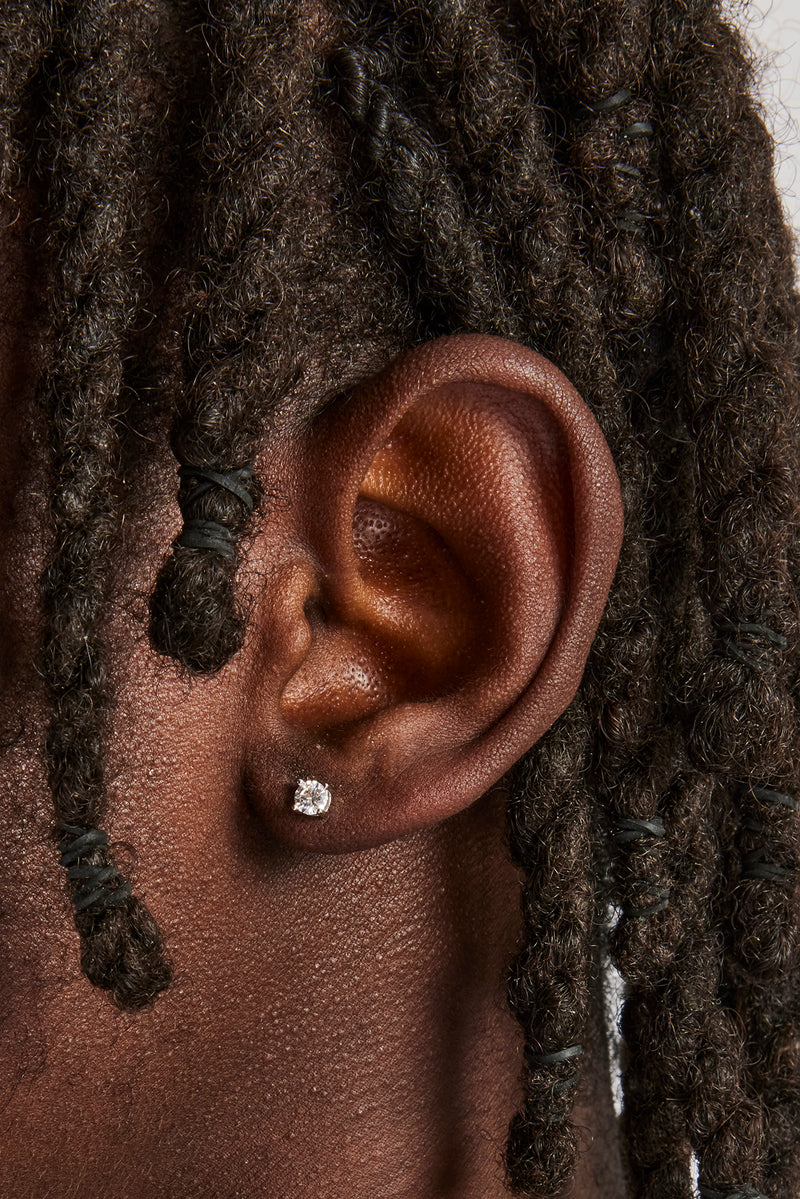 Moissanite 4mm 925 Stud Earrings Mens Earrings Shop Stud