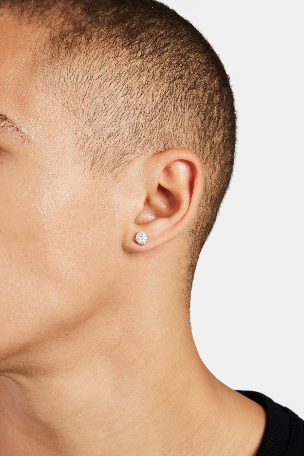 Moissanite 6mm 925 Stud Earrings Mens Earrings Shop Stud - Main Image