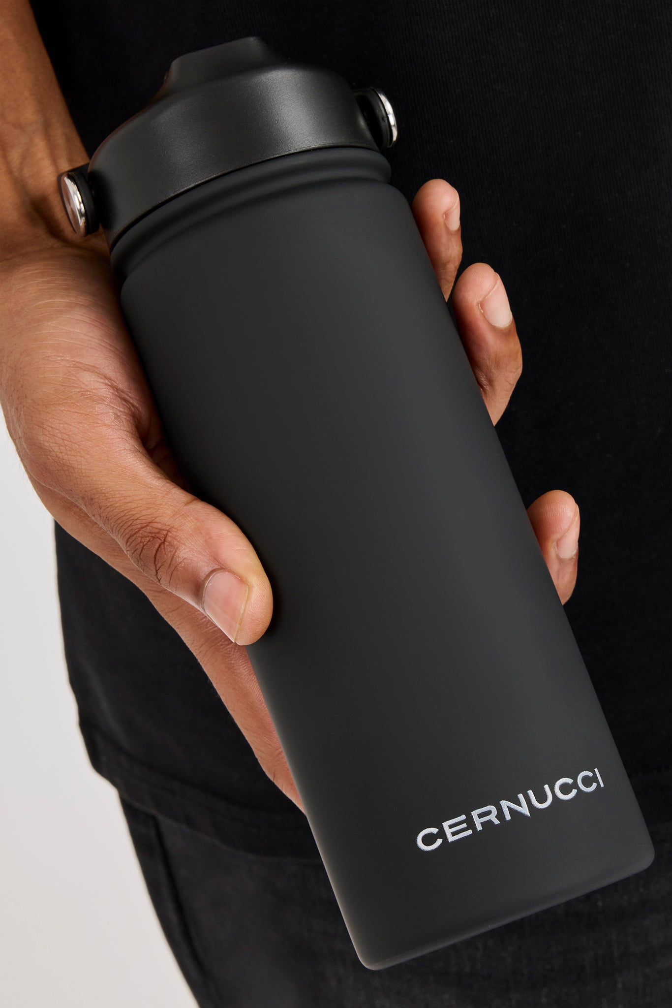 Cernucci Branded Bottle - Matte Black