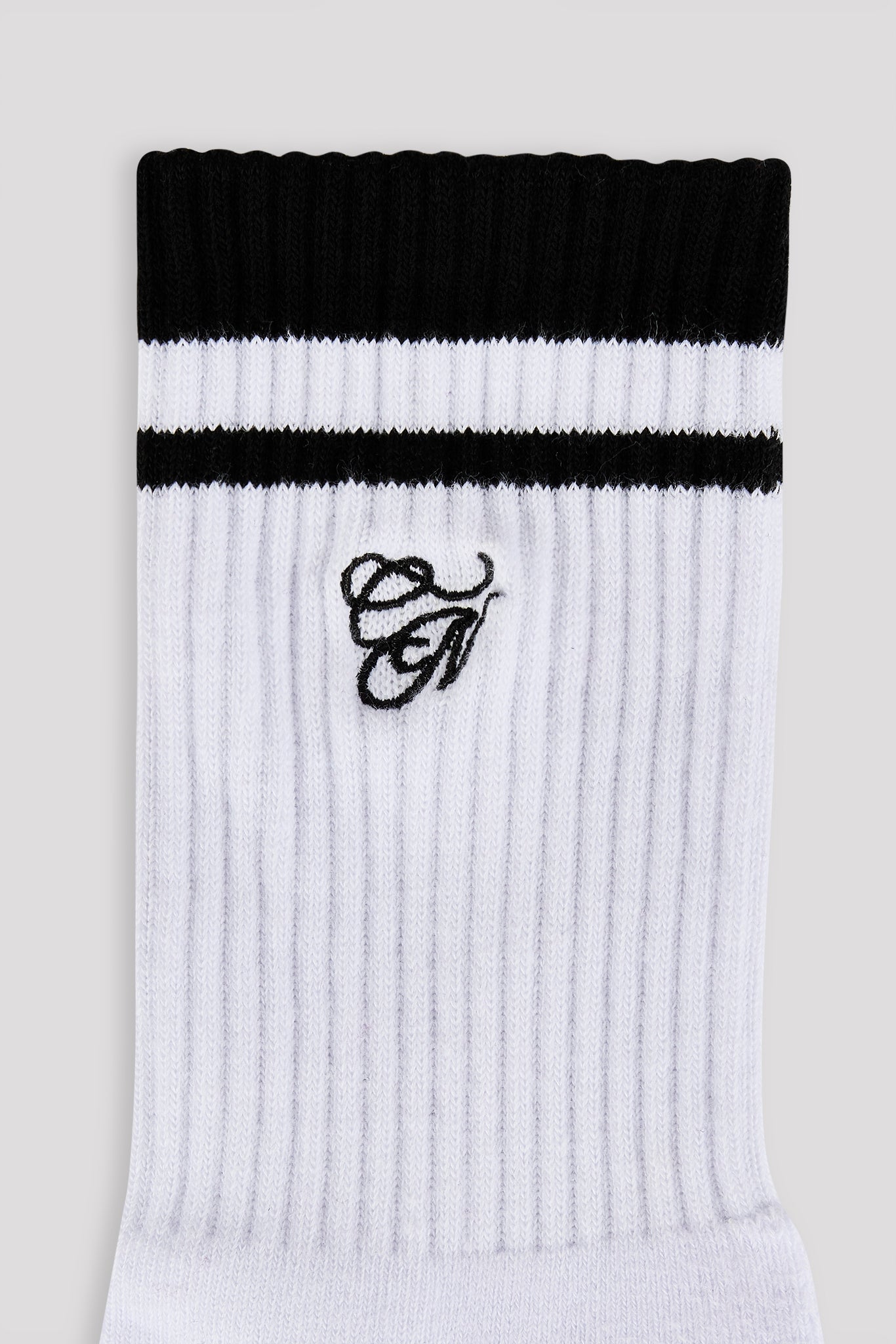CN Embroidered Sock - White