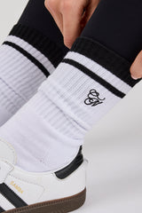 CN Embroidered Sock - White