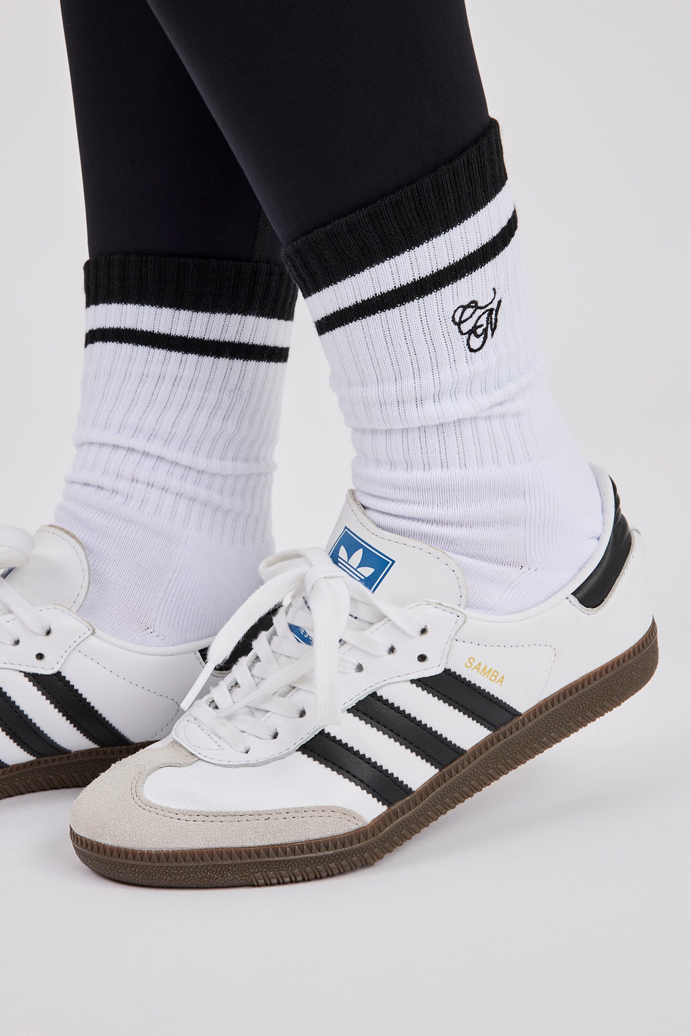 CN Embroidered Sock - White