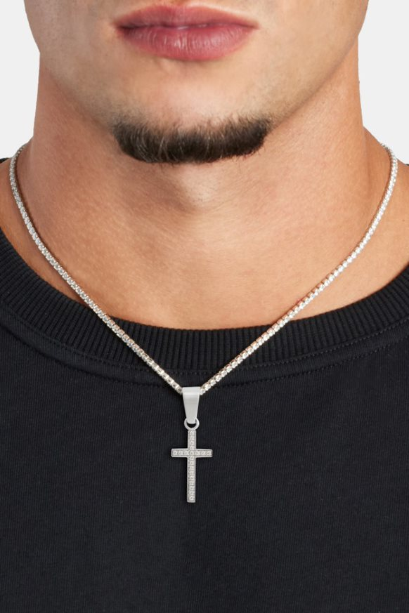 18 mm Iced CZ Kreuzanhänger