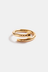 3mm Gold Plated Polished Twist Ring