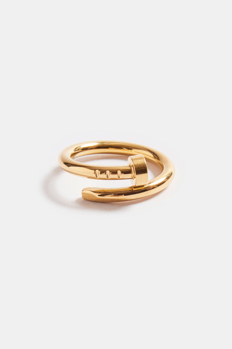 3mm Gold Plated Polished Twist Ring