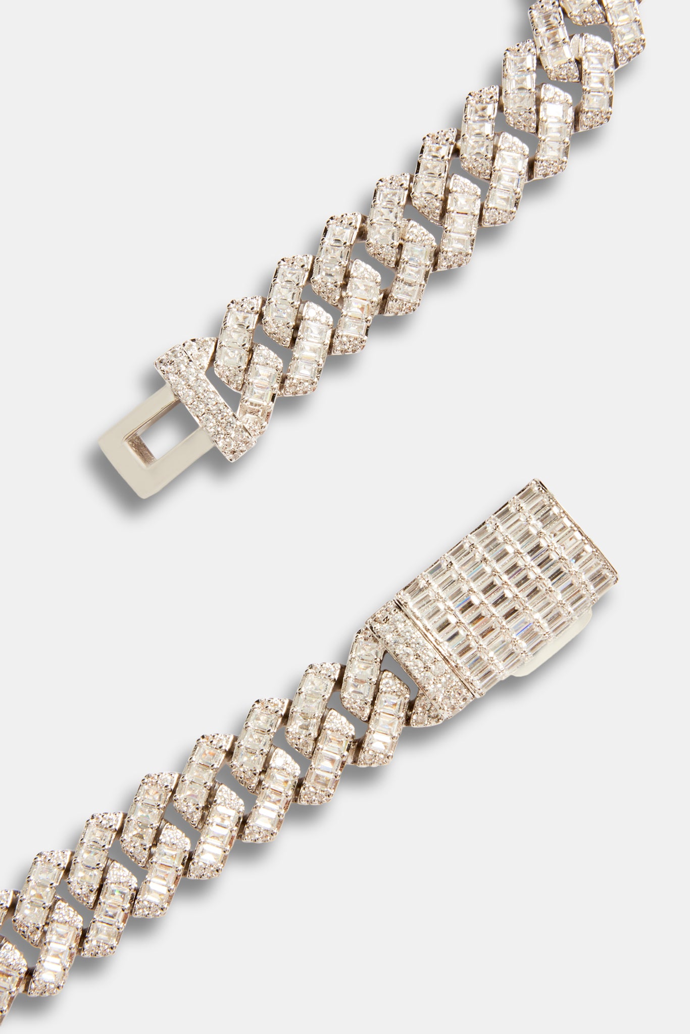 14 mm kubanische Baguette-Kette für Damen 