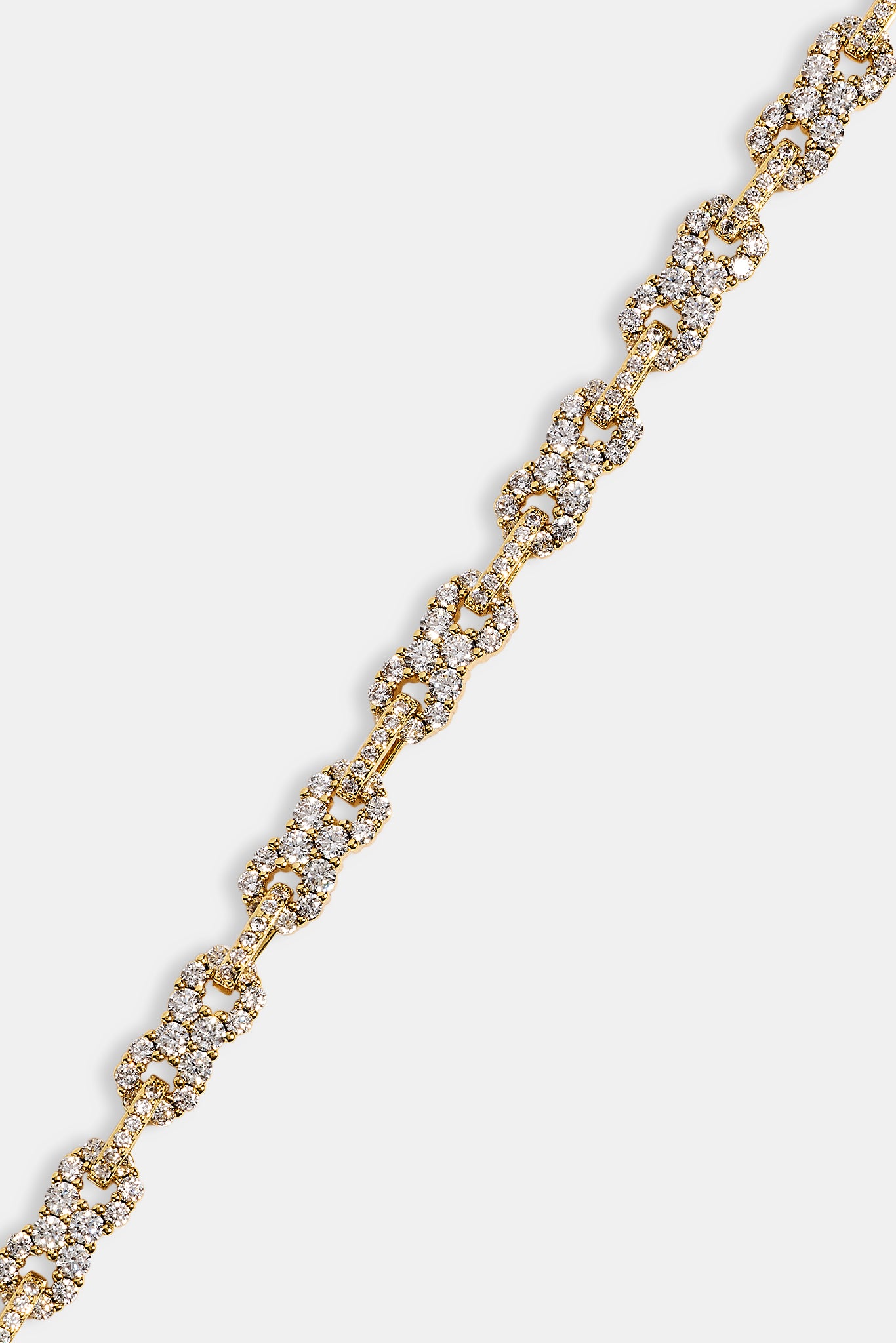 Iced Infinity Link Bracelet - Gold - 6mm