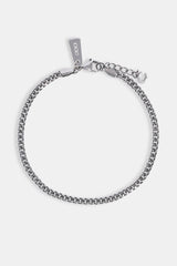 Miami Cuban Armband – 3,5 mm – Weiß