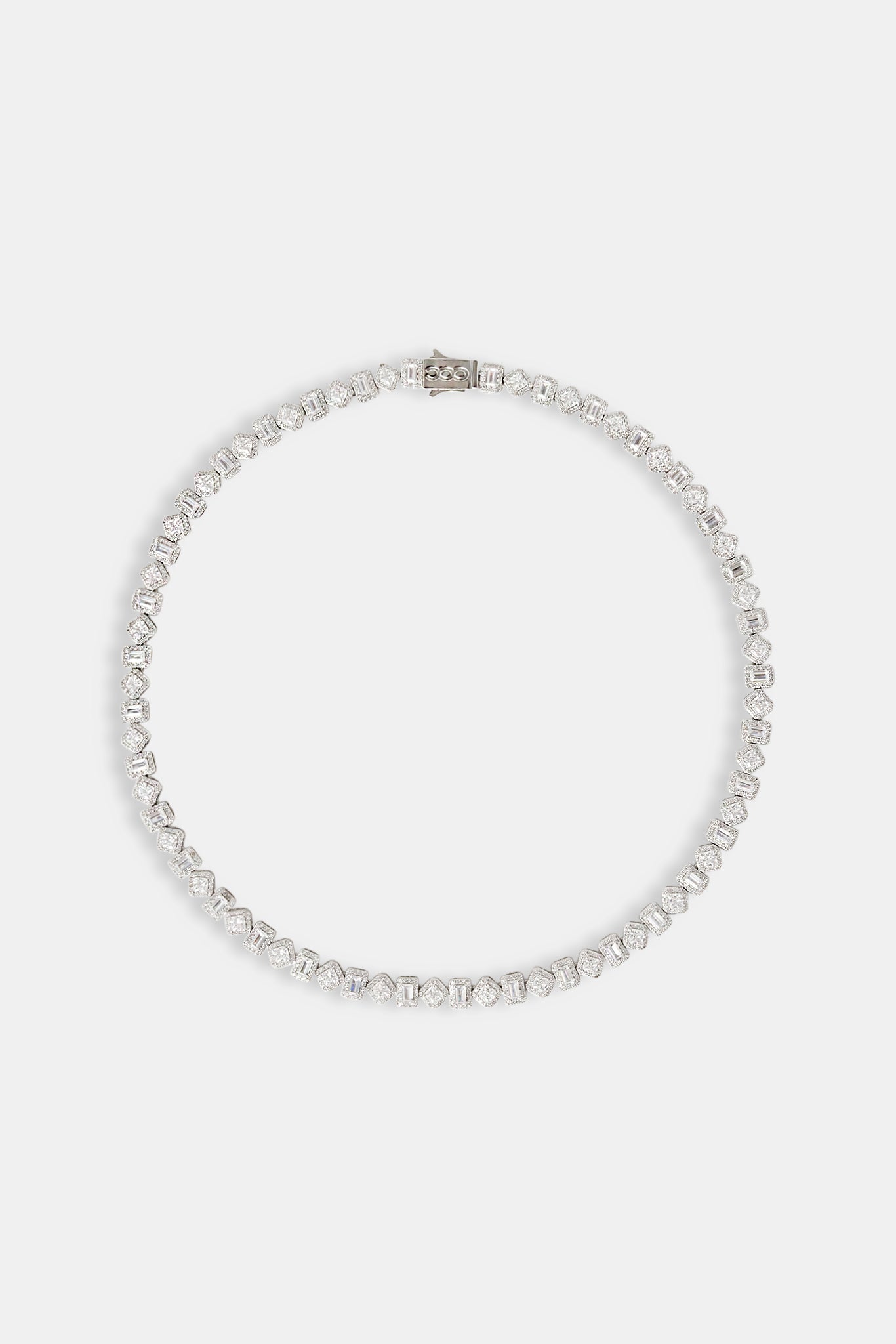 Baguette &amp; Quadrat Cluster Tenniskette - 8mm