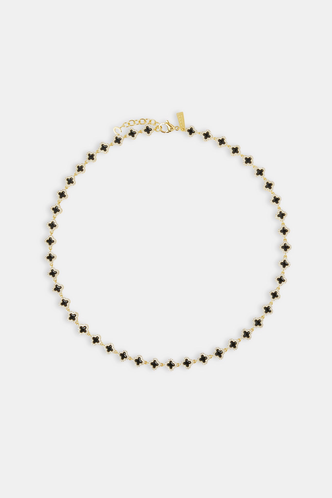 Black Enamel Motif Chain - 8mm