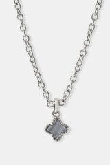 Halskette mit Anhänger mit blauem Achatmotiv – 8 mm