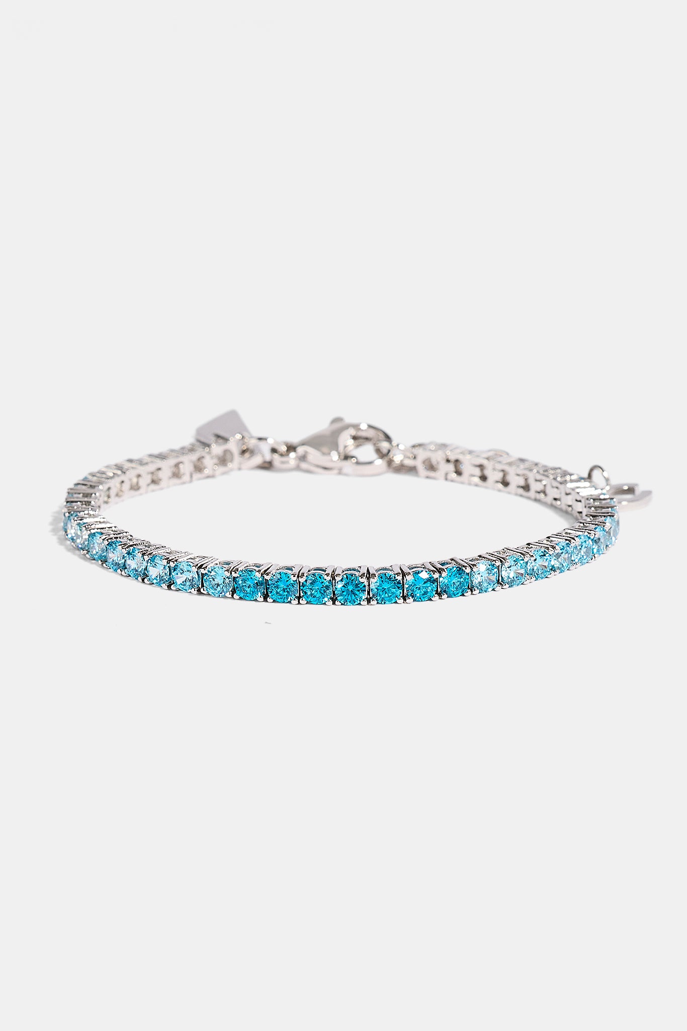 Gradient Blue Tennis Bracelet - 3mm - White