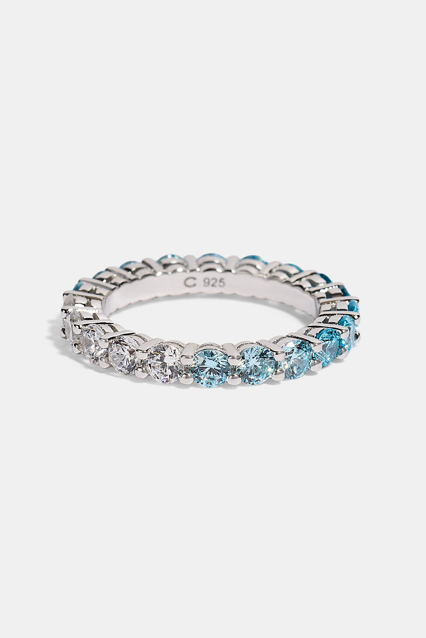 Blue Gradient Tennis Ring - 3mm - White