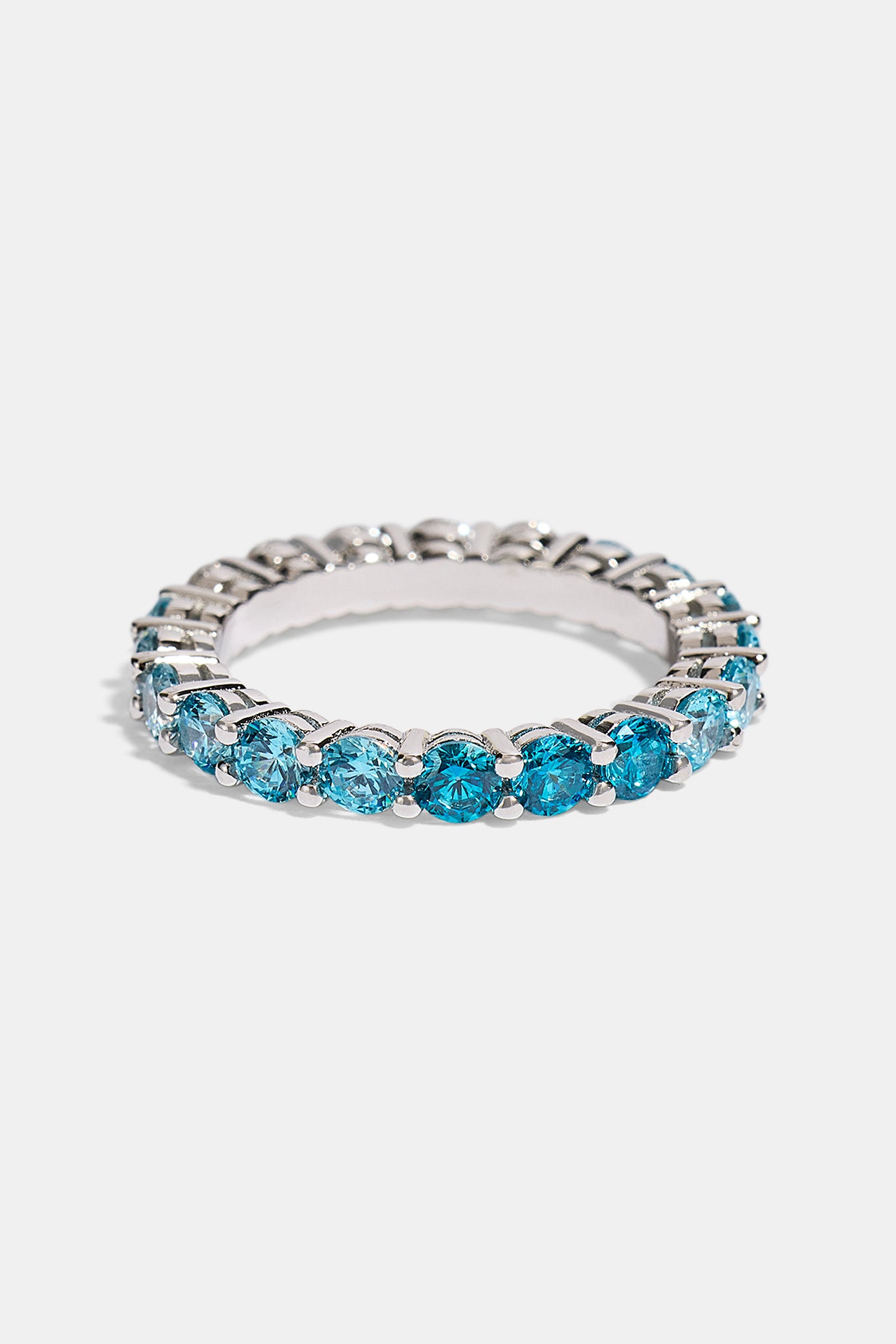 Blue Gradient Tennis Ring - 3mm - White