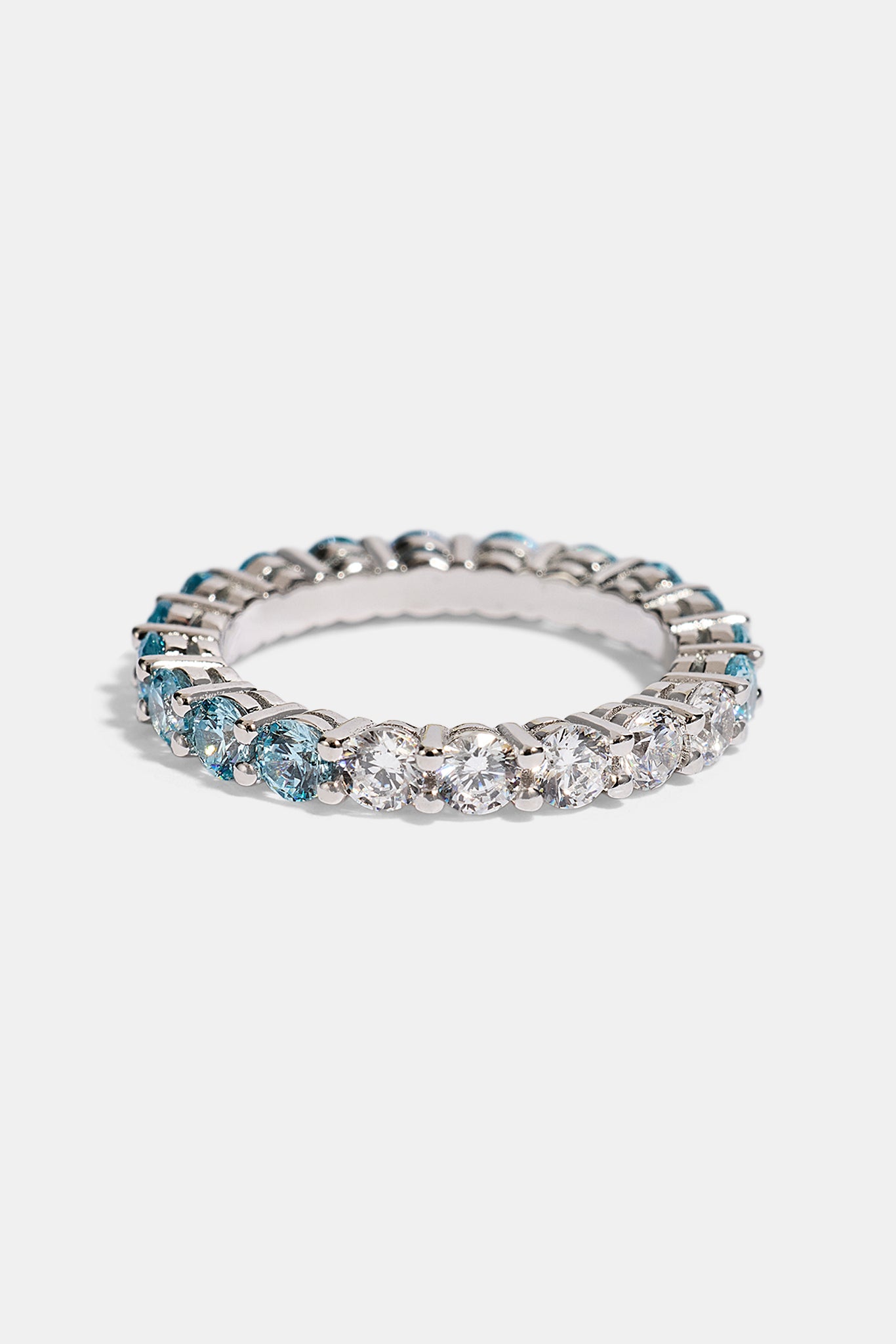 Blue Gradient Tennis Ring - 3mm - White