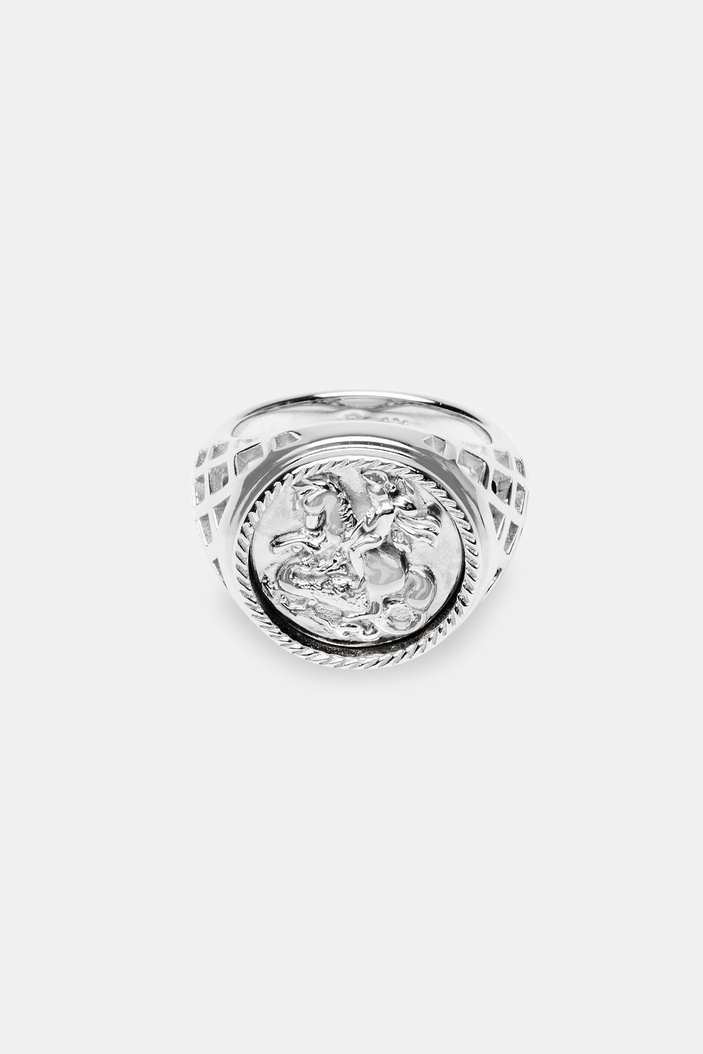 Polished Chariot Signet Ring - 20mm | Mens Rings | Shop Signet