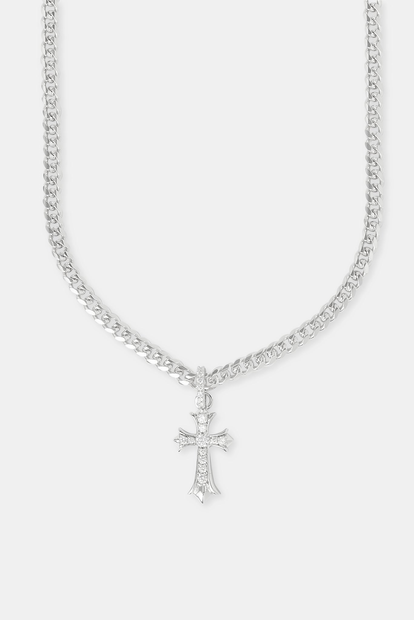 Klobige, polierte kubanische Kreuzkette – 5 mm