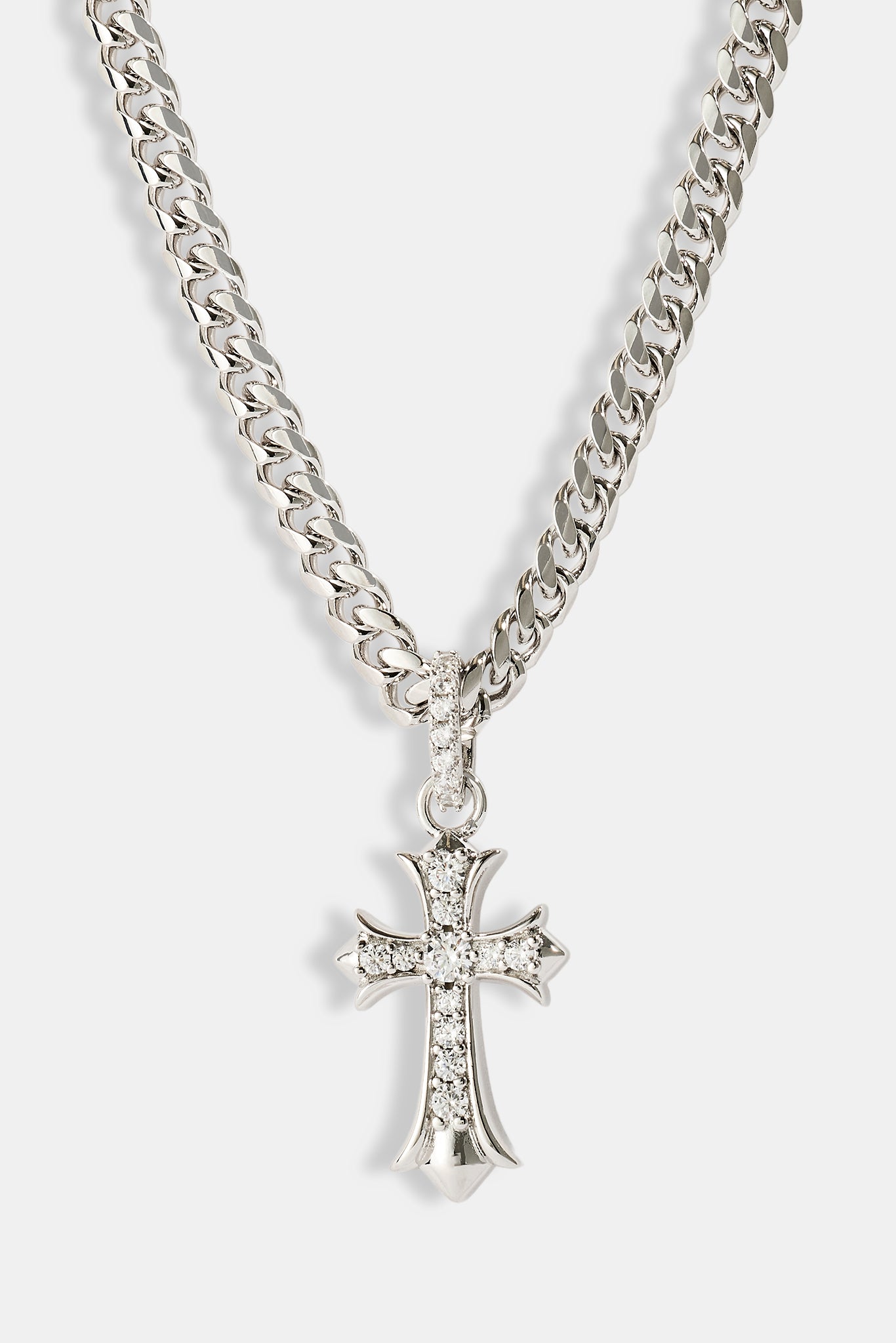 Chunky Cross Polished Cuban Chain - 5mm