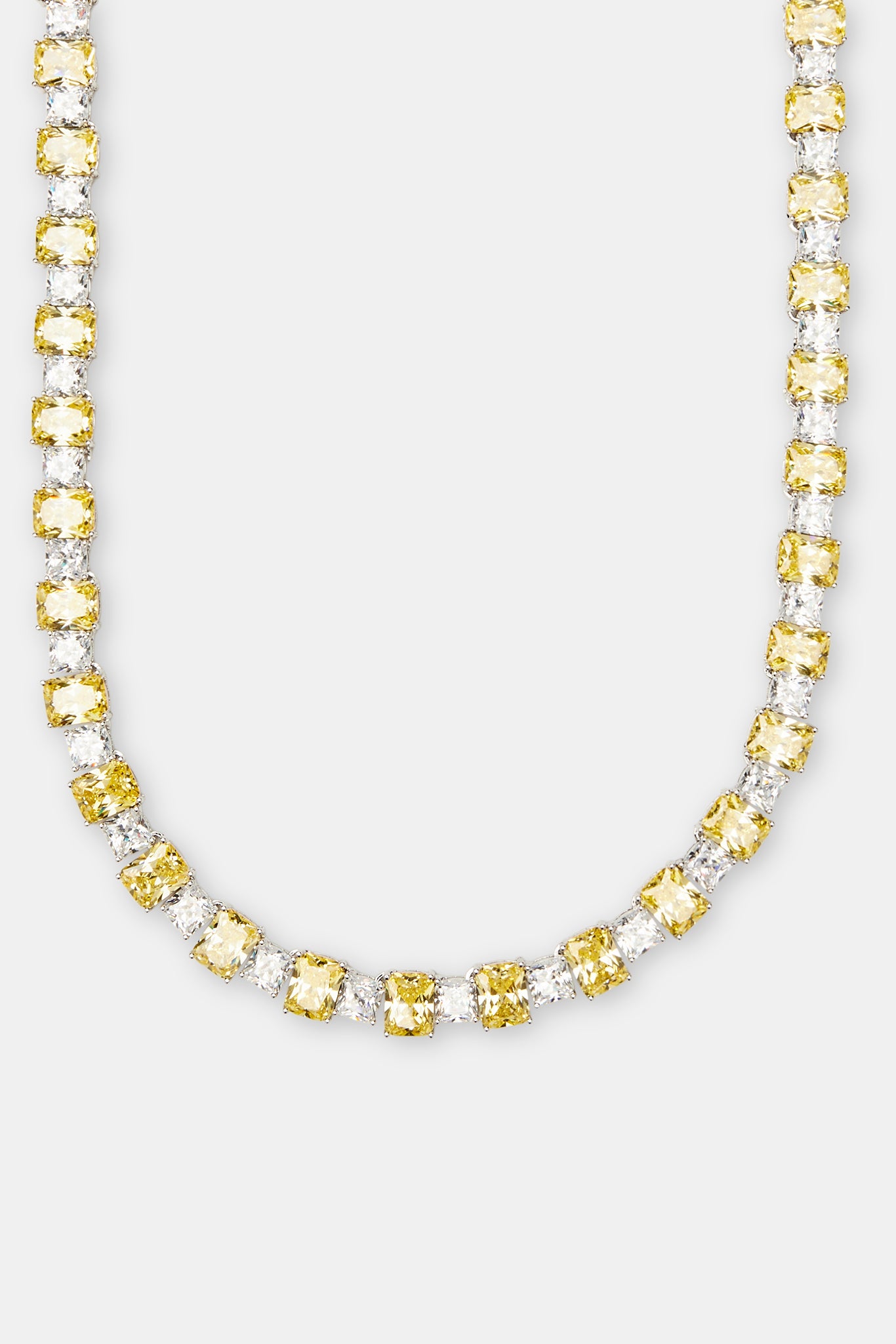 10 mm klare und gelbe quadratische Tenniskette