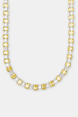 10 mm klare und gelbe quadratische Tenniskette