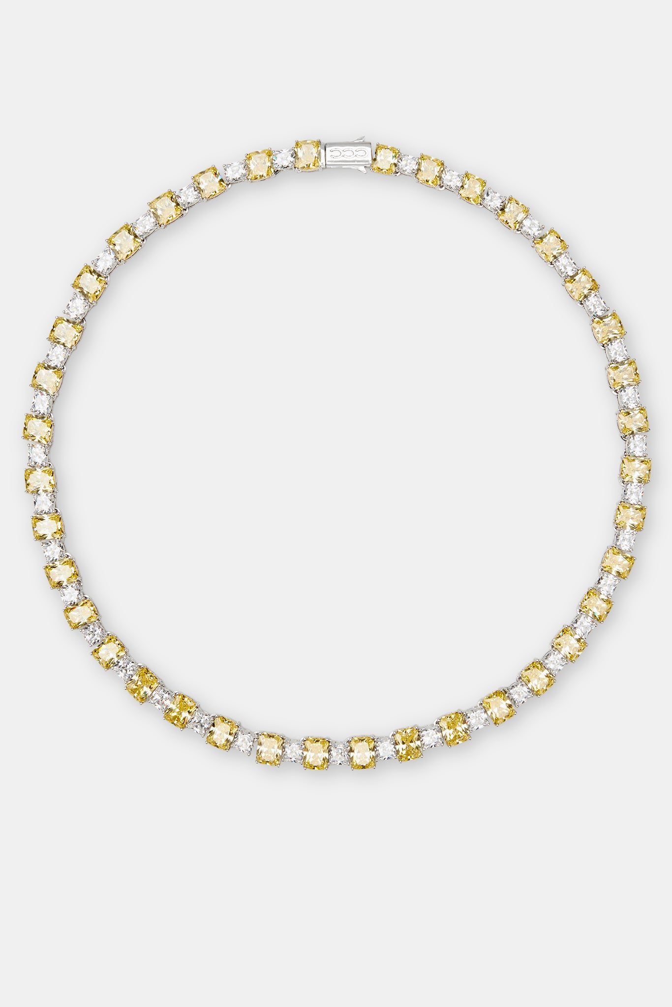 10 mm klare und gelbe quadratische Tenniskette