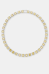 10 mm klare und gelbe quadratische Tenniskette