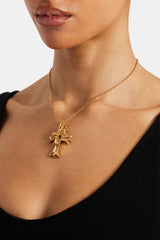Double Iced Cross Necklace