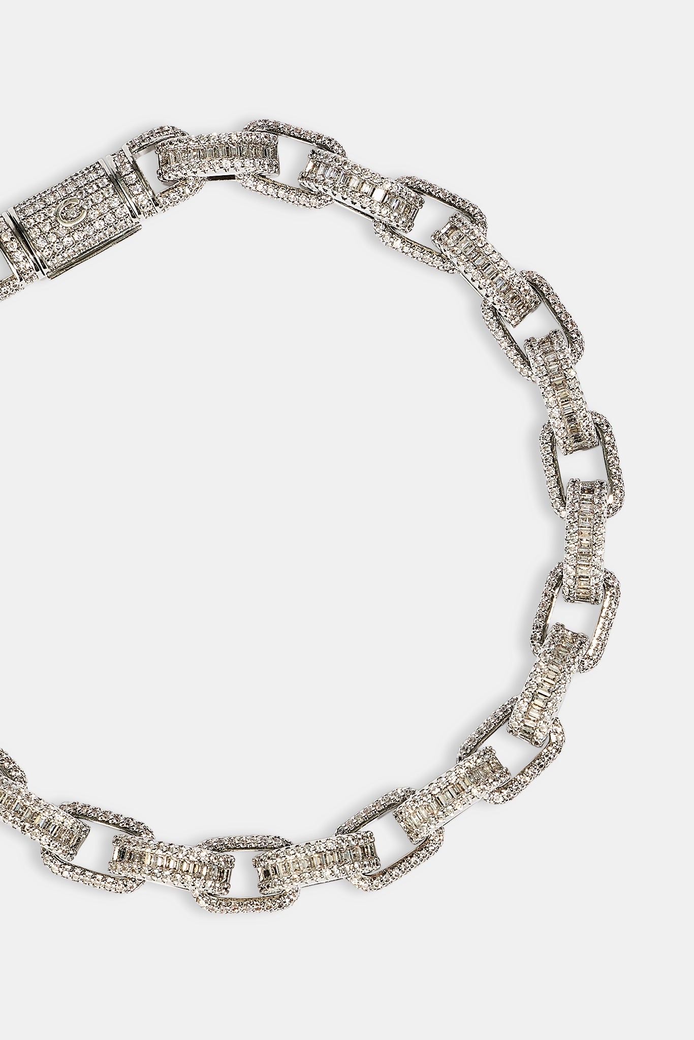 Iced Baguette Link Bracelet - 6mm