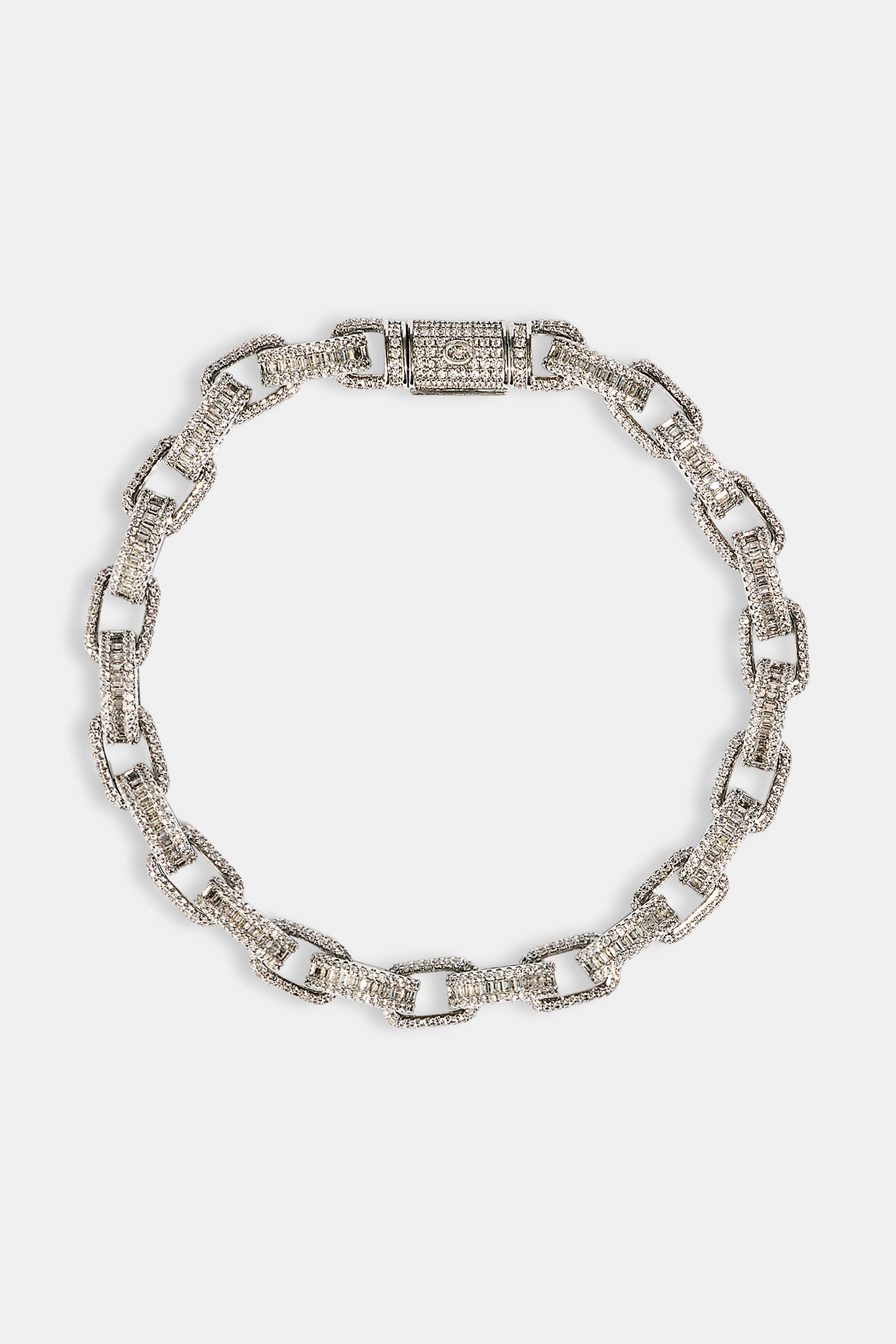 Iced Baguette Link Bracelet - 6mm