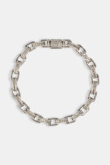 Iced Baguette Link Bracelet - 6mm