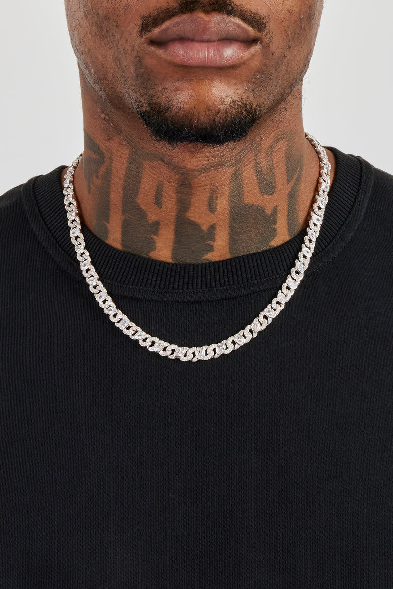 Iced Cuban Gemstone Link Chain - 8mm