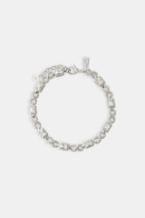 Iced Clear Baguette Stone Infinity Link Bracelet - 6mm