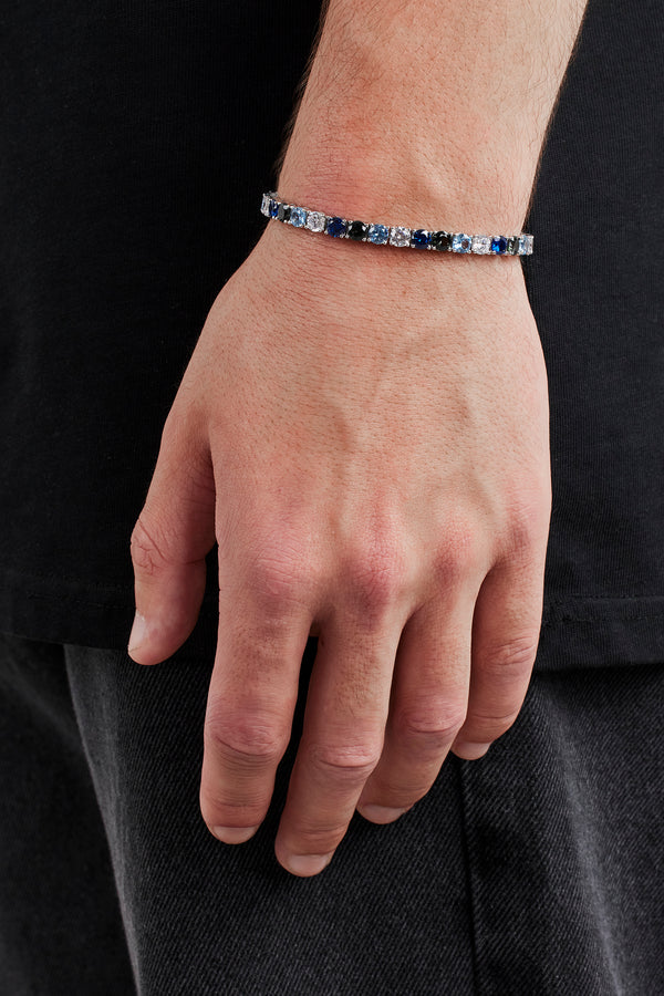 Iced Blue Ombre Tennis Bracelet - 5mm