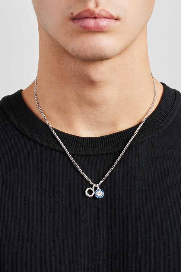 Halskette mit doppeltem, eisverziertem Motiv – 10 mm