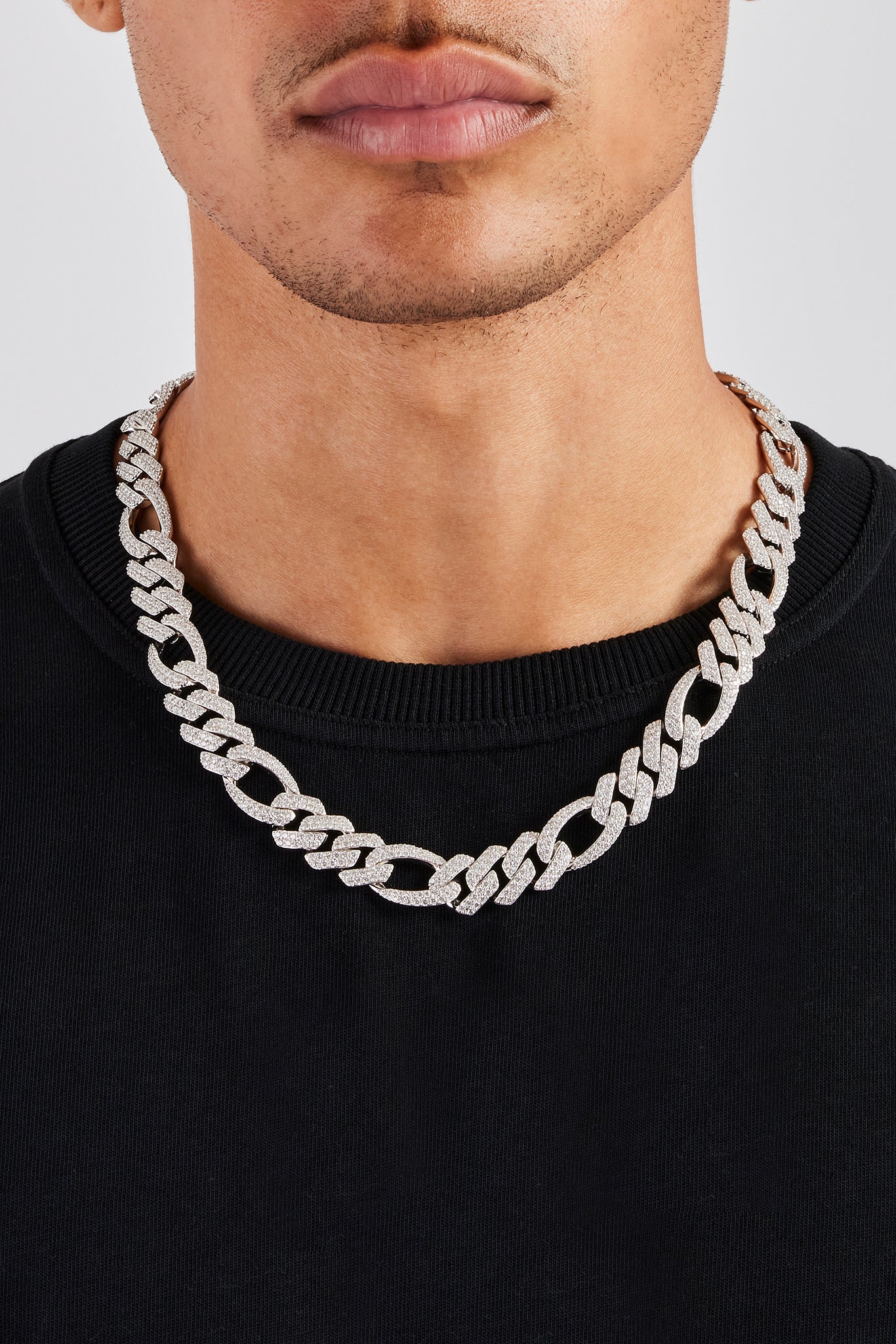 Iced Pave Figaro Chain - 14mm | Mens Chains | Shop Figaro Chains at ...