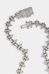 Iced Fleur Motif Bracelet - 8mm