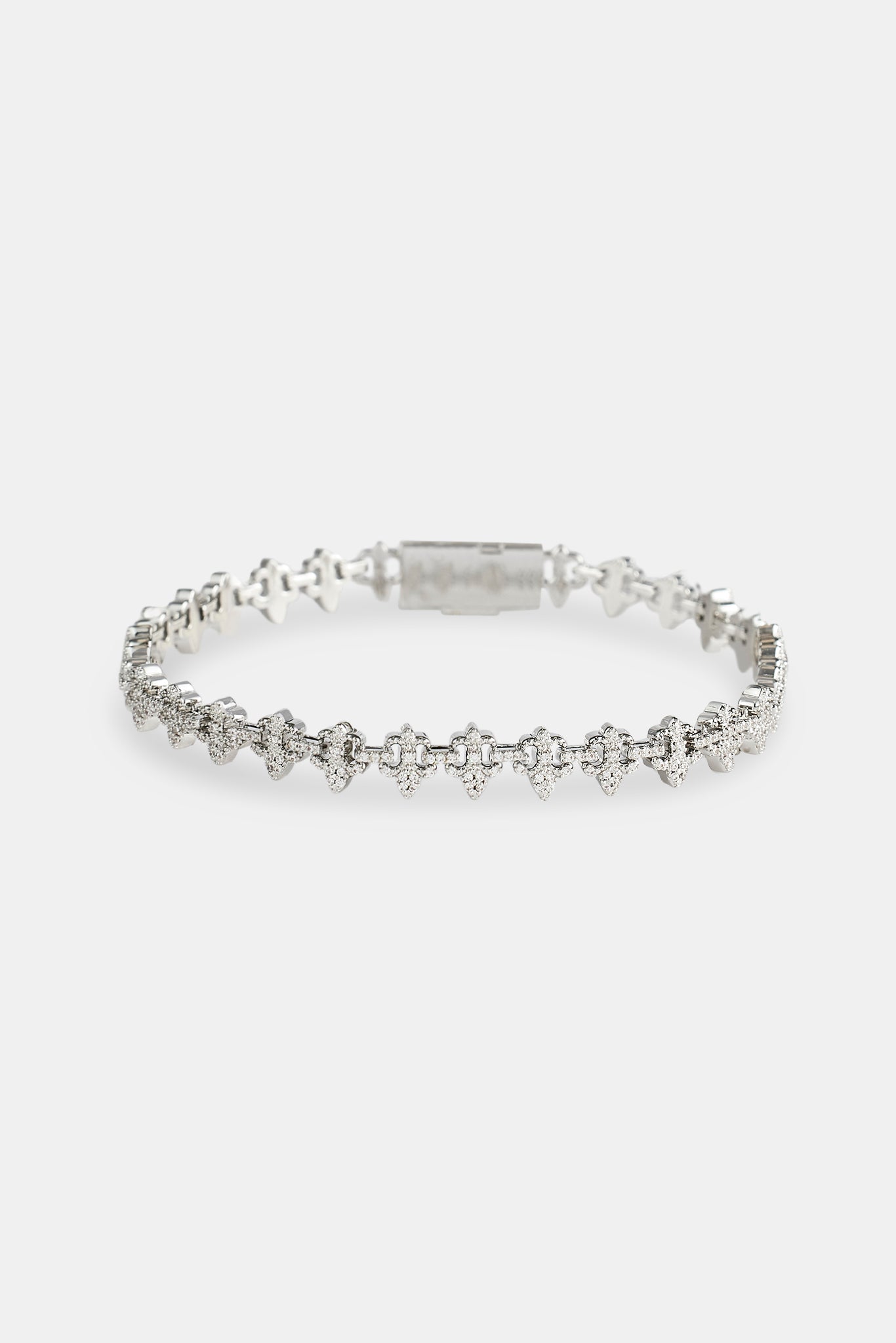 Iced Fleur Motif Bracelet - 8mm | Mens Bracelets | Shop Motif