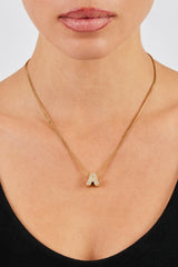 Iced Letter Pendant - 12mm