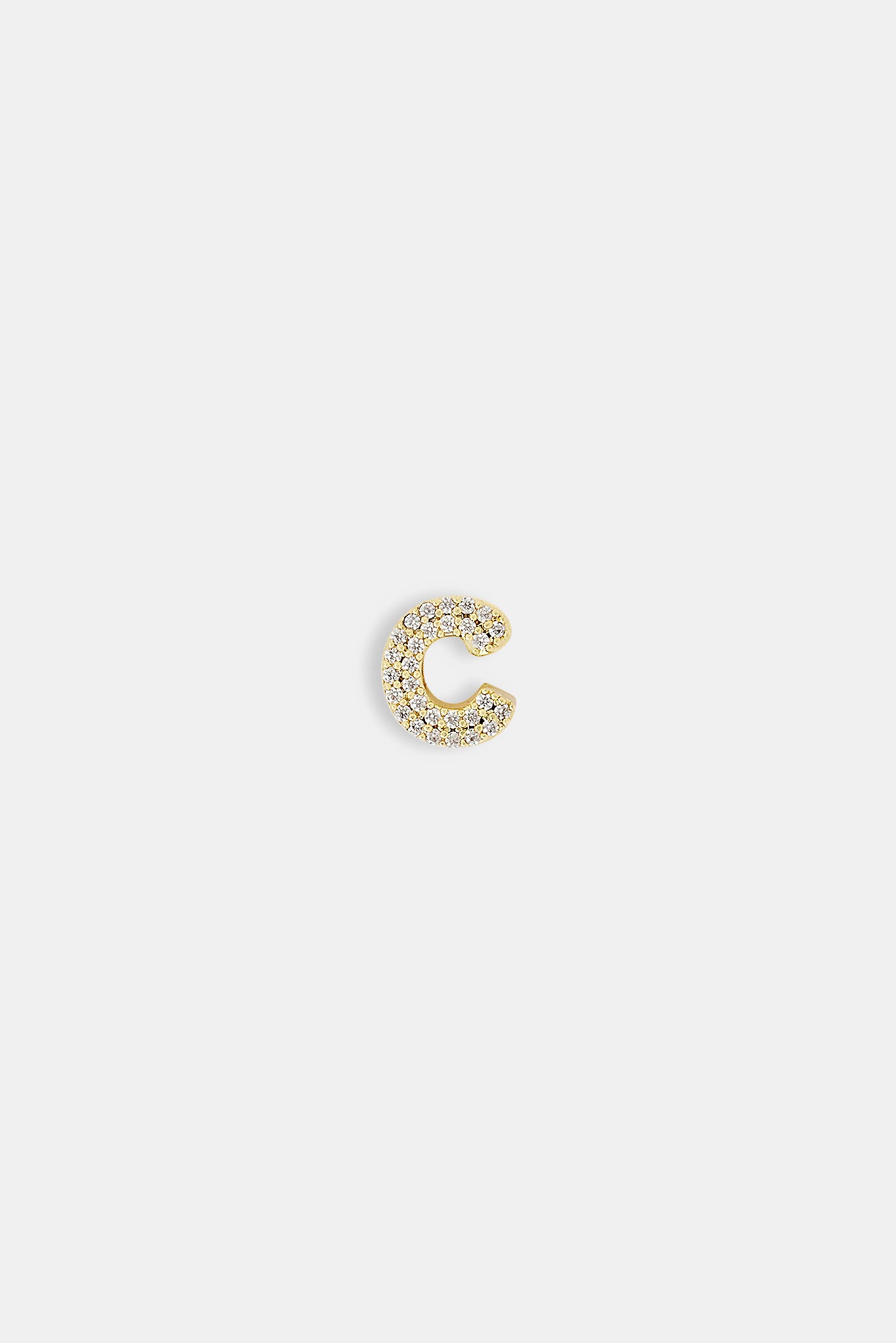 Iced Letter Pendant - 12mm