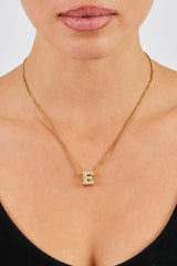 Iced Letter Pendant - 12mm