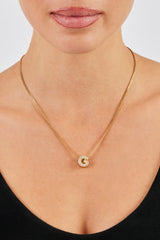 Iced Letter Pendant - 12mm