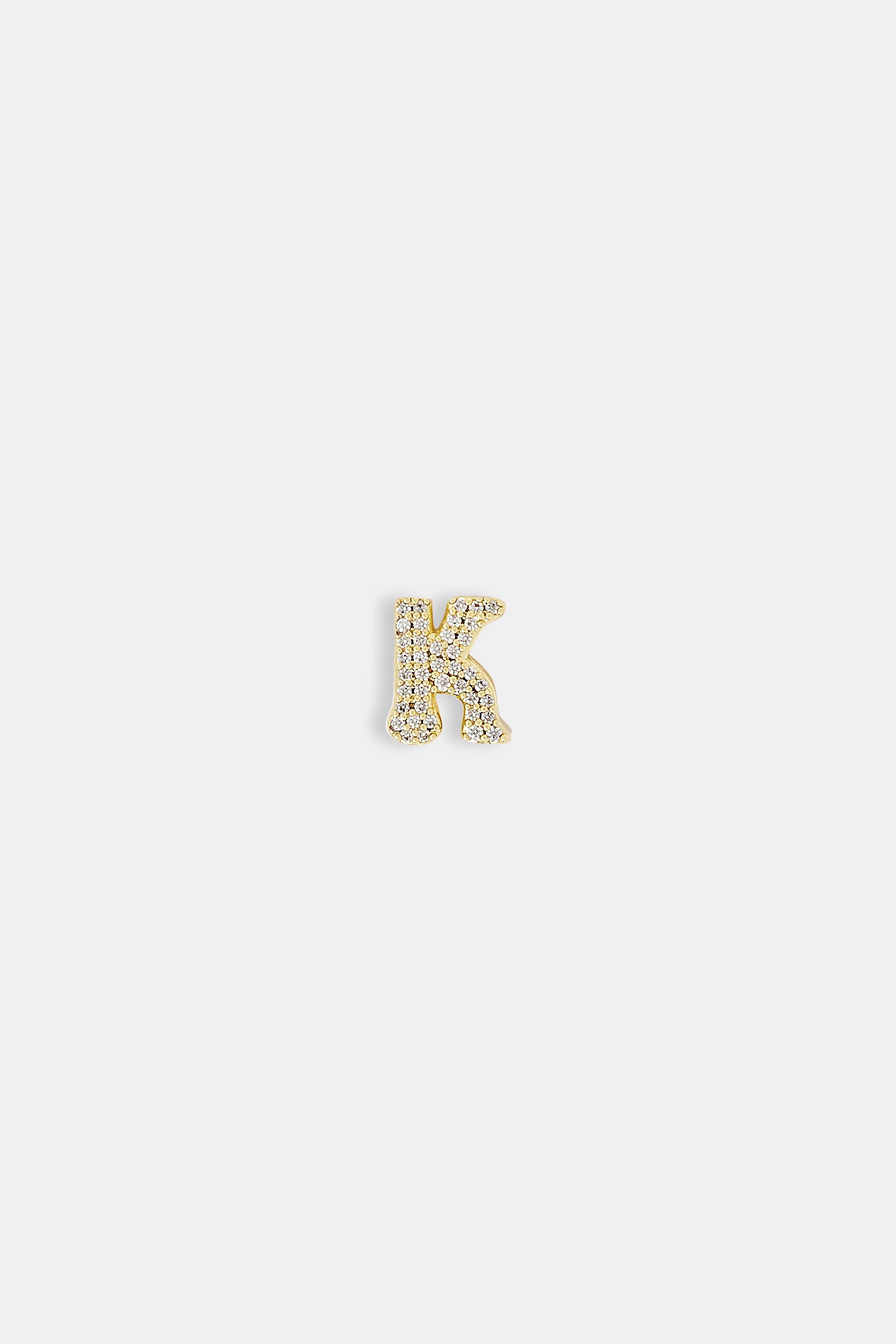 Iced Letter Pendant - 12mm
