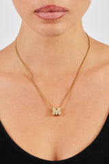 Iced Letter Pendant - 12mm