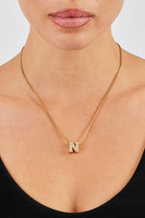 Iced Letter Pendant - 12mm