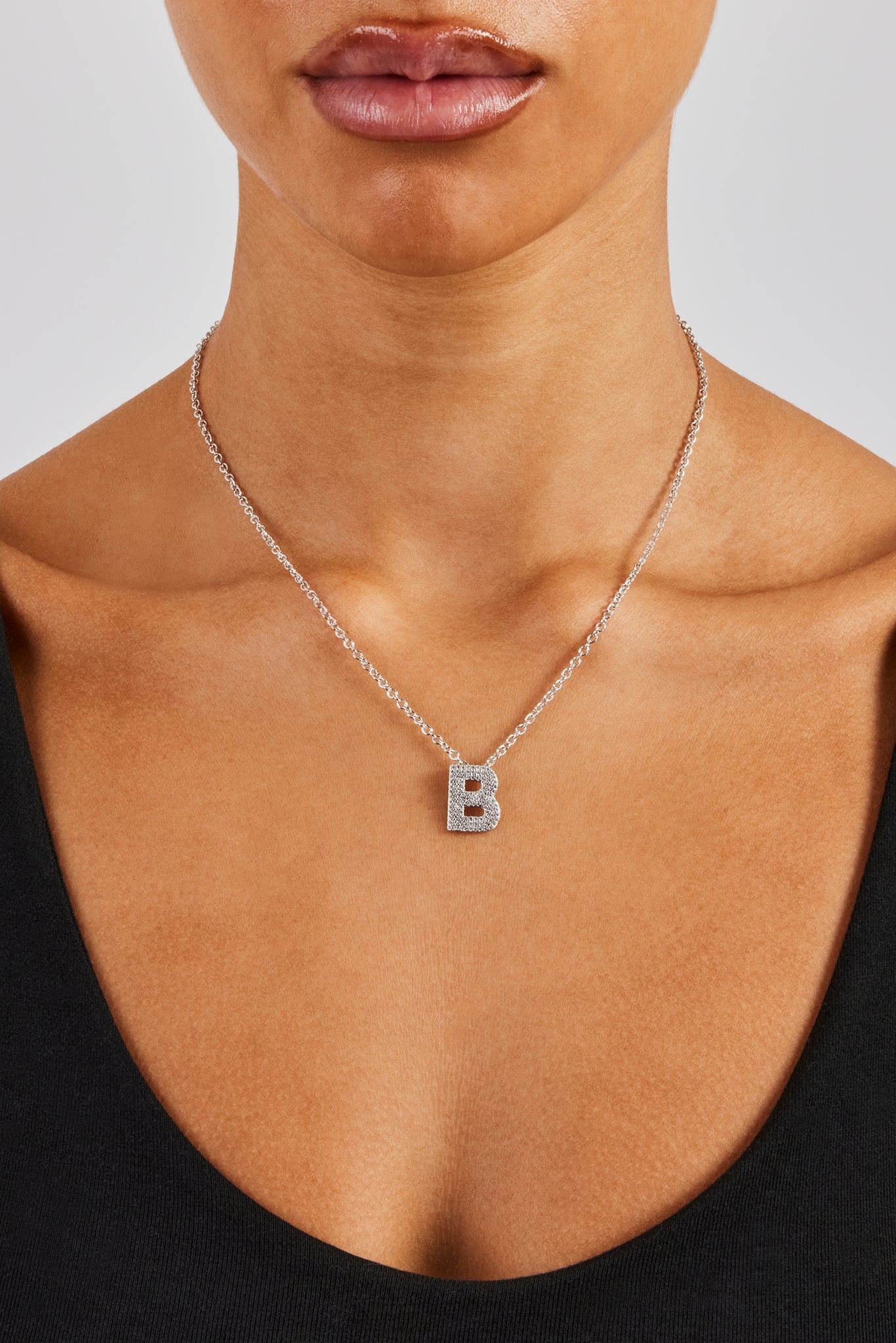 Iced Balloon Letter Necklace - 20mm | Womens Necklaces | Shop