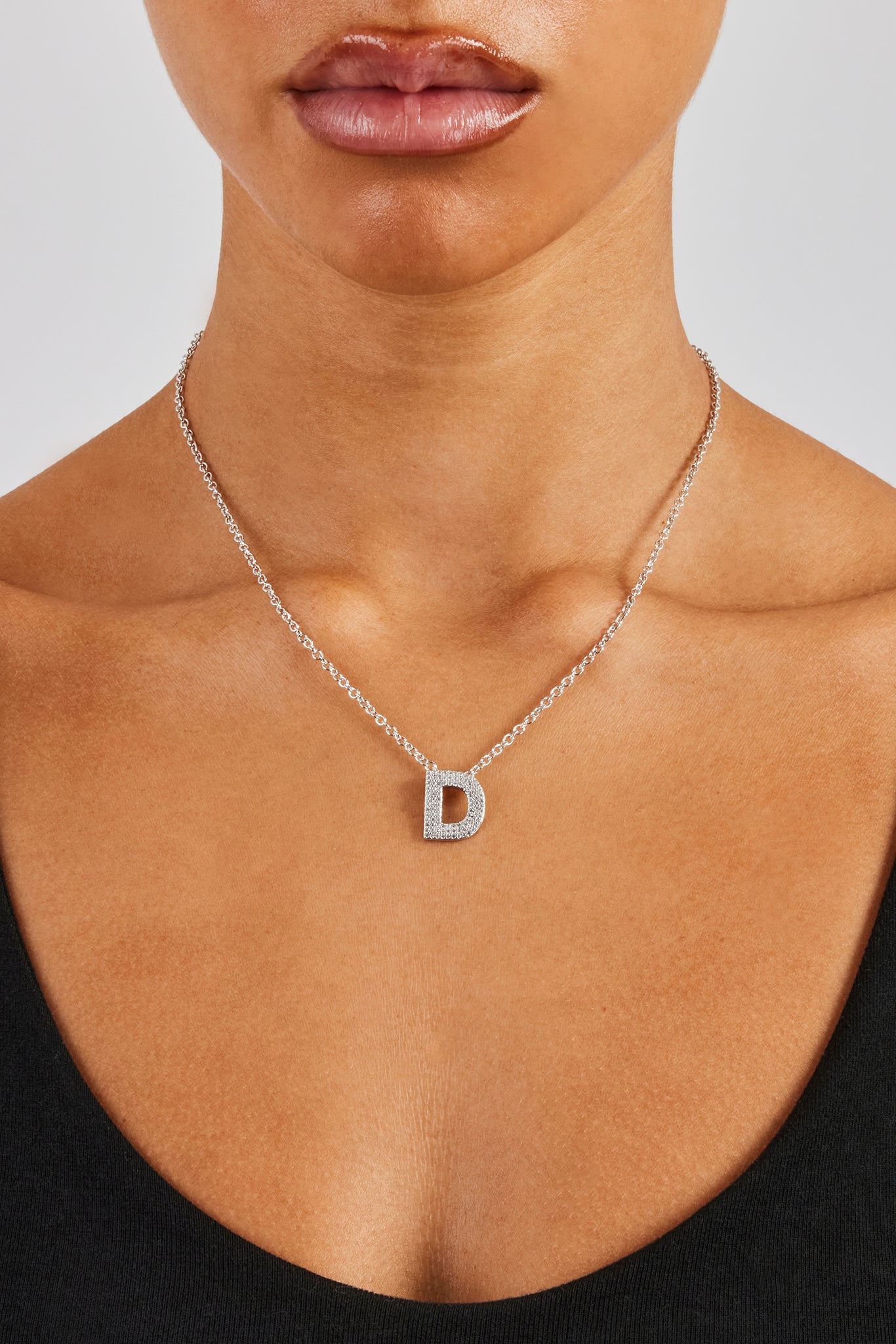 Iced Balloon Letter Necklace - 20mm | Womens Necklaces | Shop