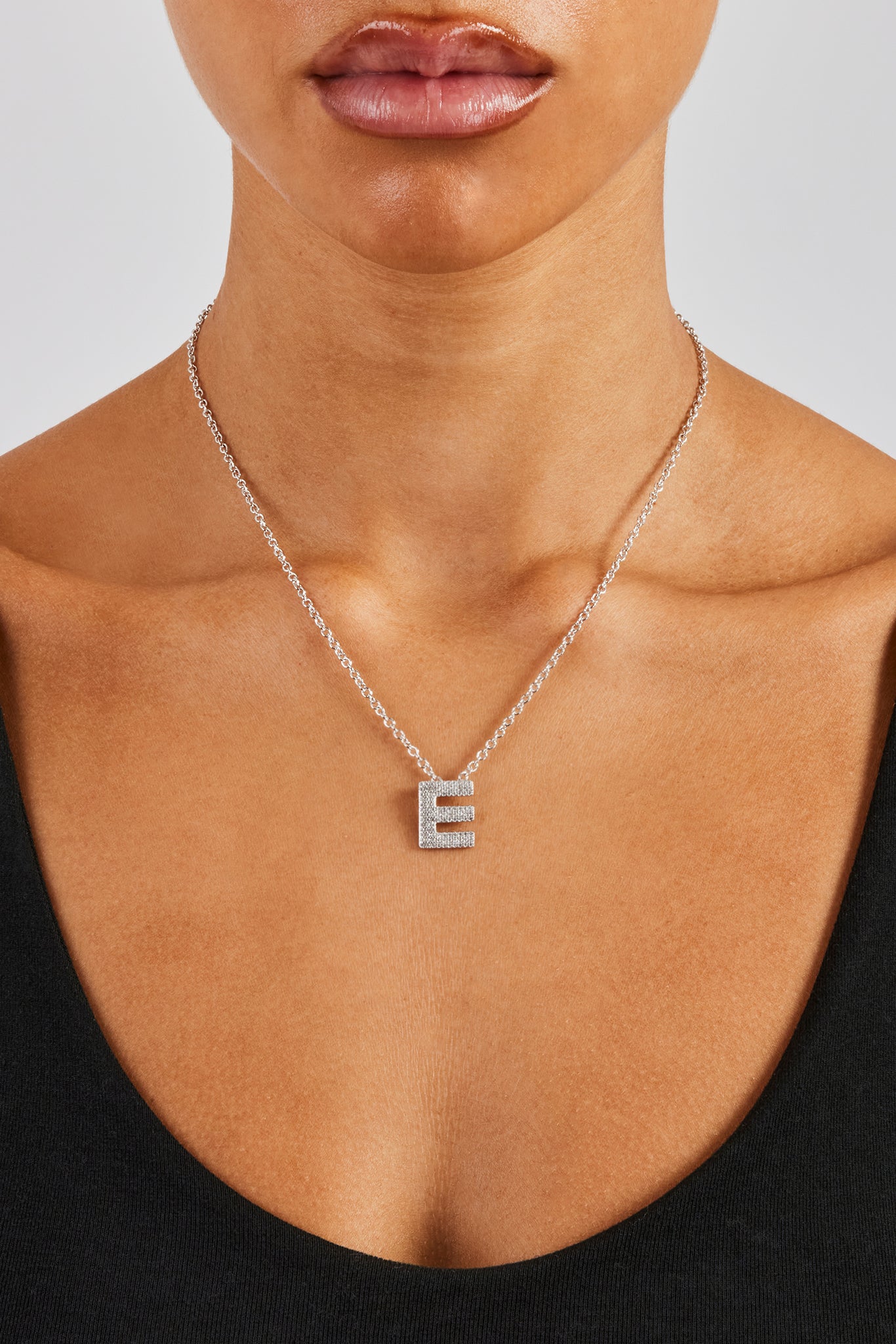 Iced Initial Necklace - 20mm