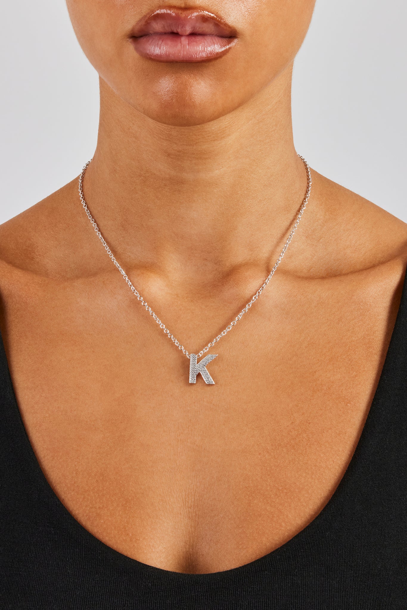 Iced Initial Necklace - 20mm