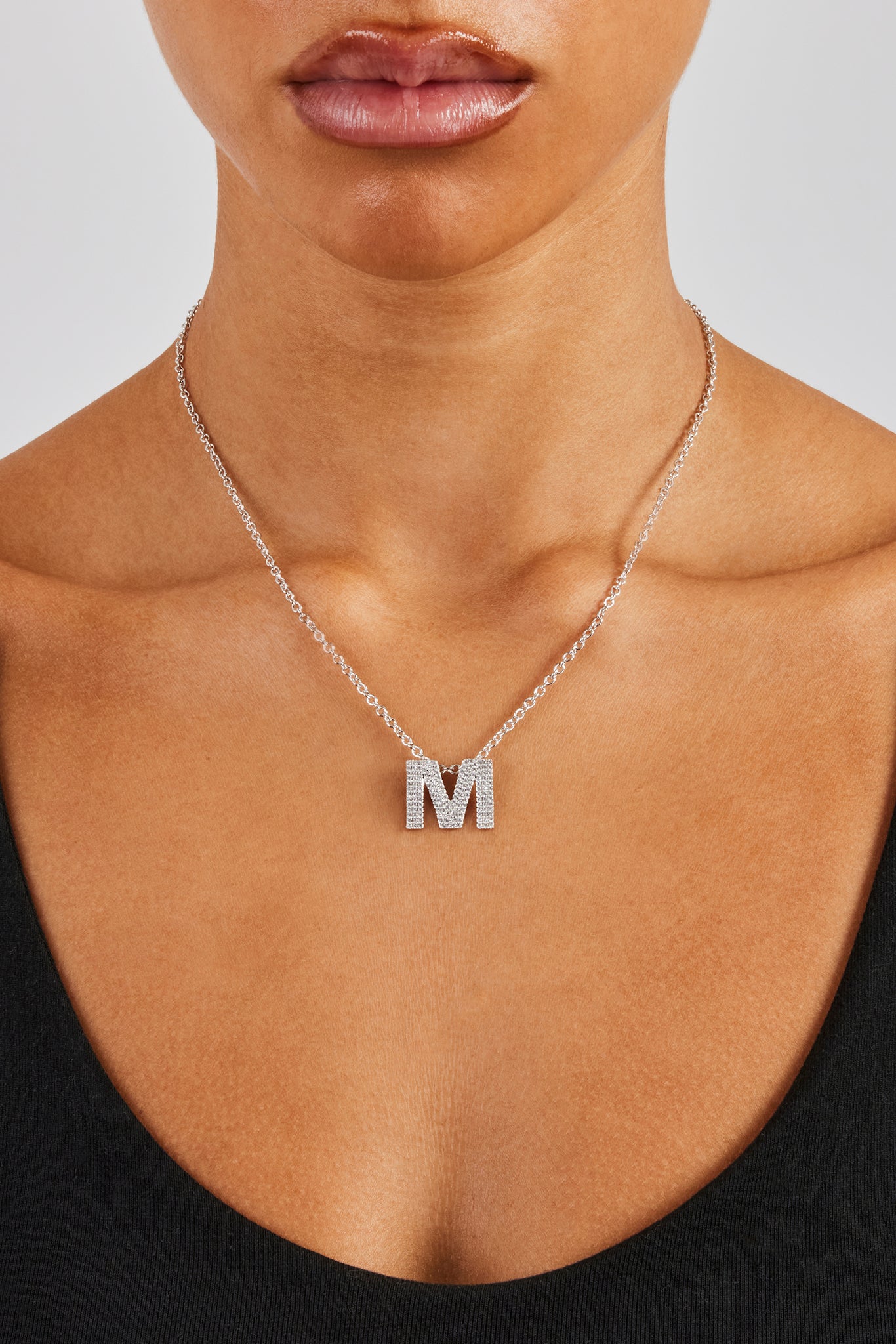 Iced Balloon Letter Necklace - 20mm | Womens Necklaces | Shop