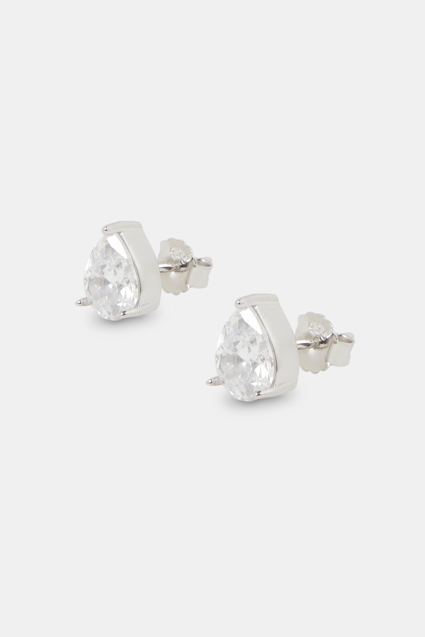 925 STERLING SILVER CZ (10MM IN DIAMETER) STUD EARRINGS - Foto 4